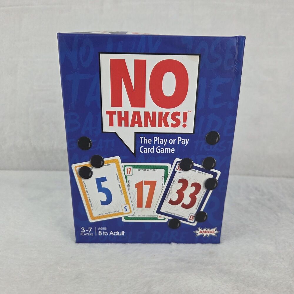 No Thanks! Card Game 2018 Amigo COMPLETE Party Strategy Game Excellent Condition
